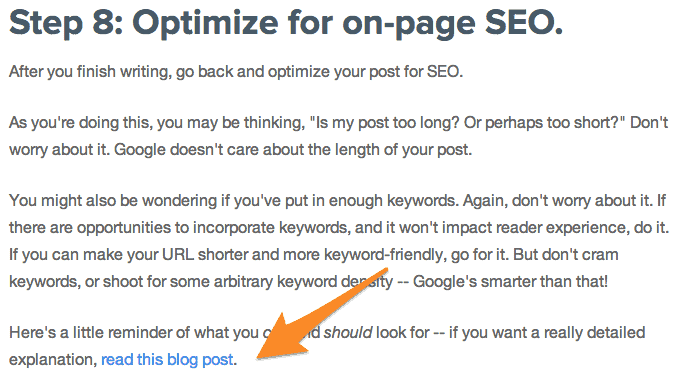 Call To Action ที่อยู่ในเนื้อหาของเว็บไซต์