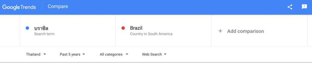 ฟีเจอร์สำรวจ (Explore) เมื่อกดค้นหา จะแสดงผลลัพธ์การค้นหา