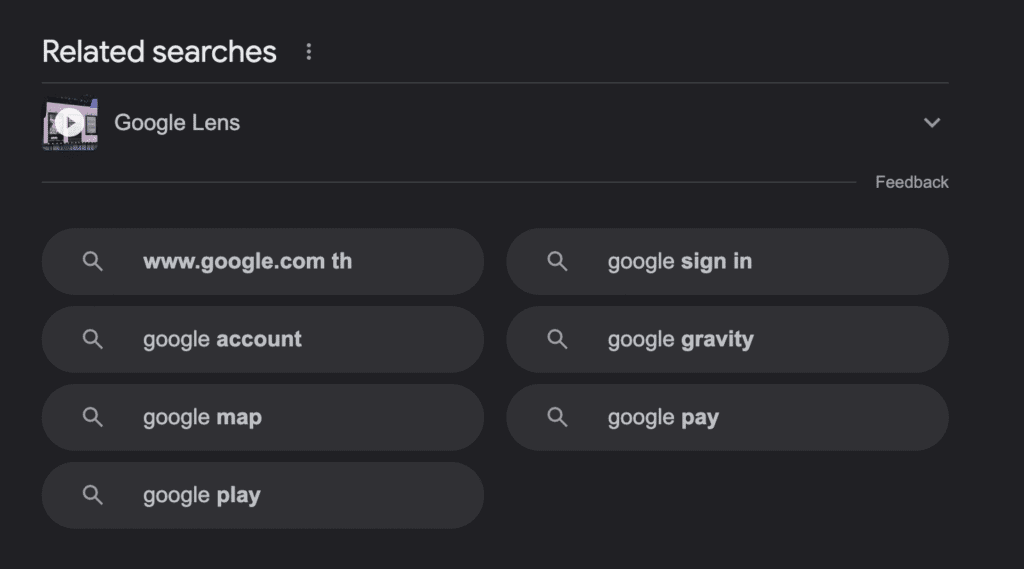 ใช้ Google Related Searches