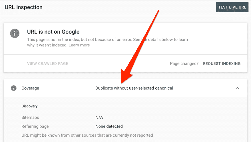 ตรวจสอบ URL Inspection