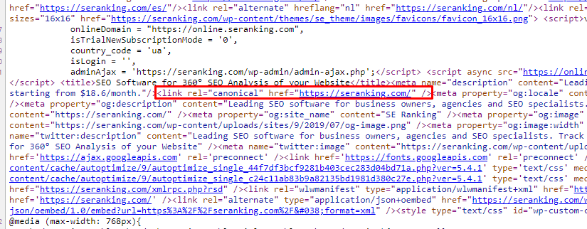ไม่ได้ใช้ WordPress จะต้องทำการแก้ไขโค้ดให้วาง Canonical Tags นี้พร้อม URL