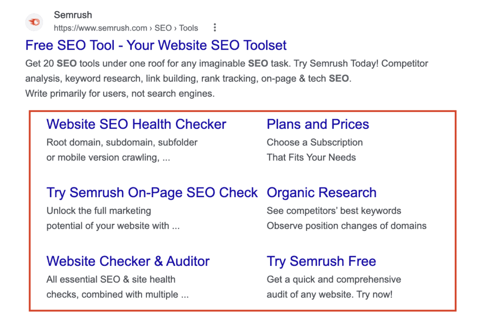 Sitelinks คืออะไร
