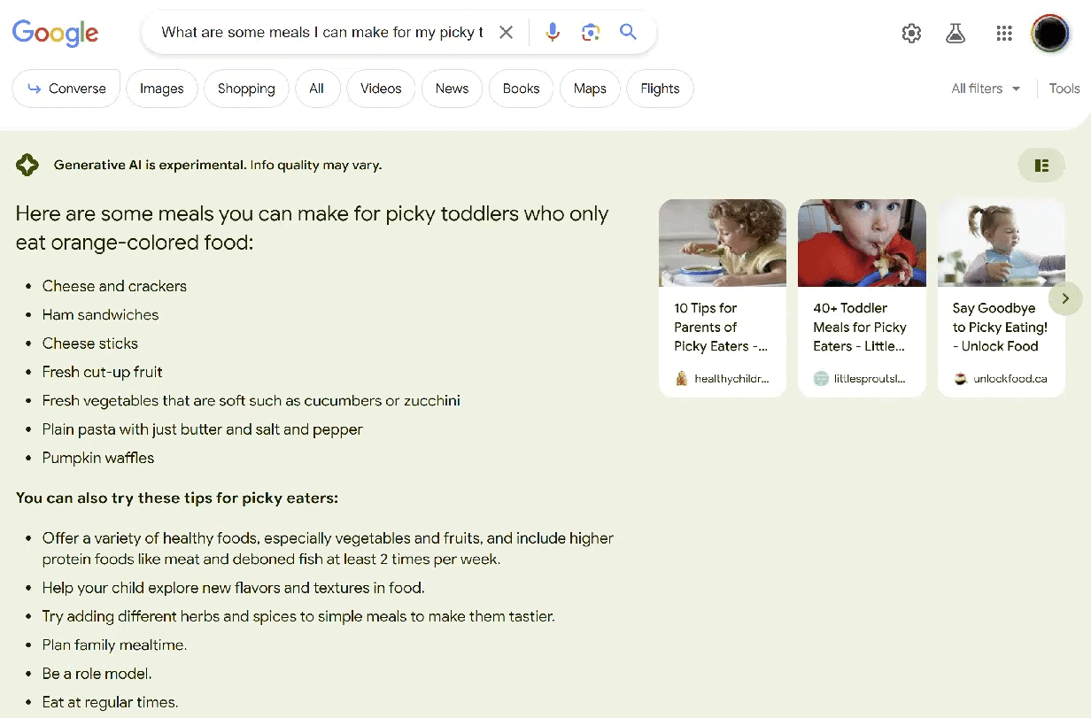 Search Generative Experience Creativity