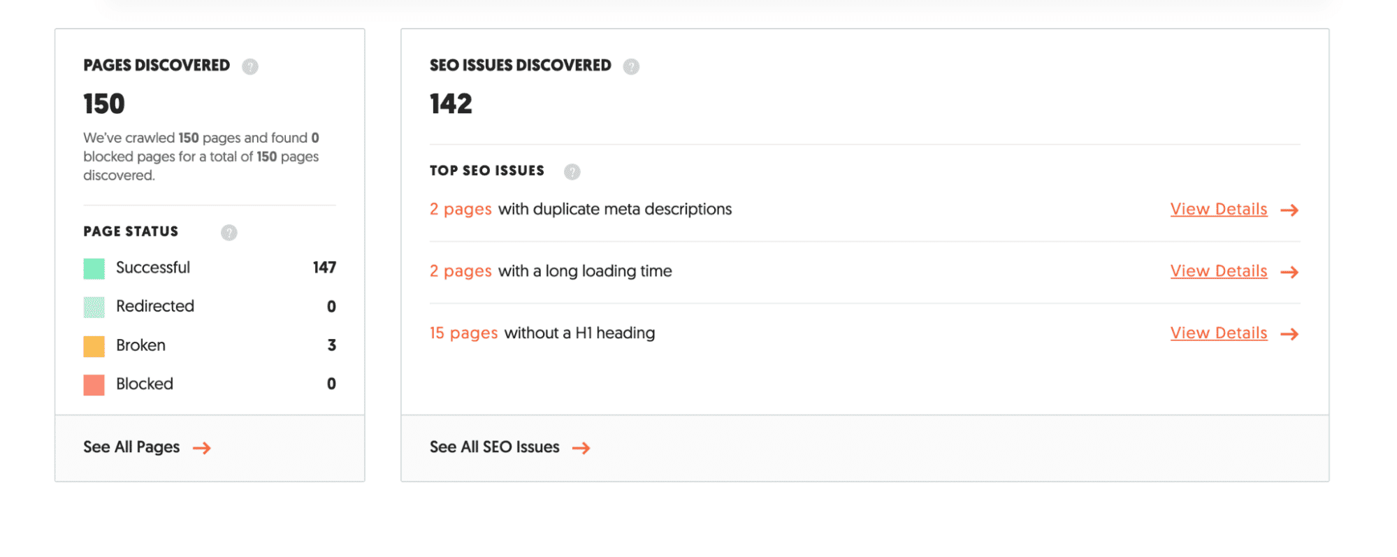 Ubersuggest สามารถทำ Site Audit วัดคุณภาพของเว็บไซต์