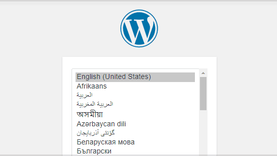 สมัครและติดตั้ง-WordPress-เลือกภาษาที่ต้องการ