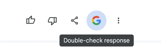 แนะนำฟีเจอร์ Double-check a response