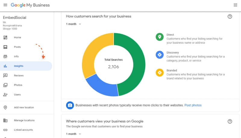 google my business insights