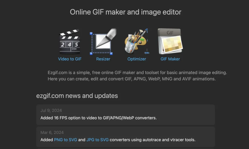 EZGIF อีกหนึ่งเครื่องมือที่ใช้ในการ Convert ไฟล์ต่างๆ