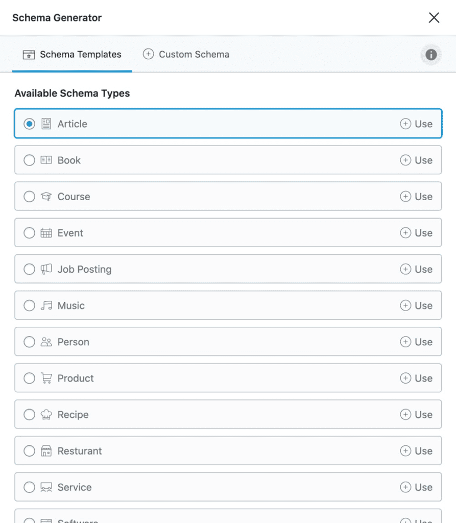 Advanced Schema Generator
