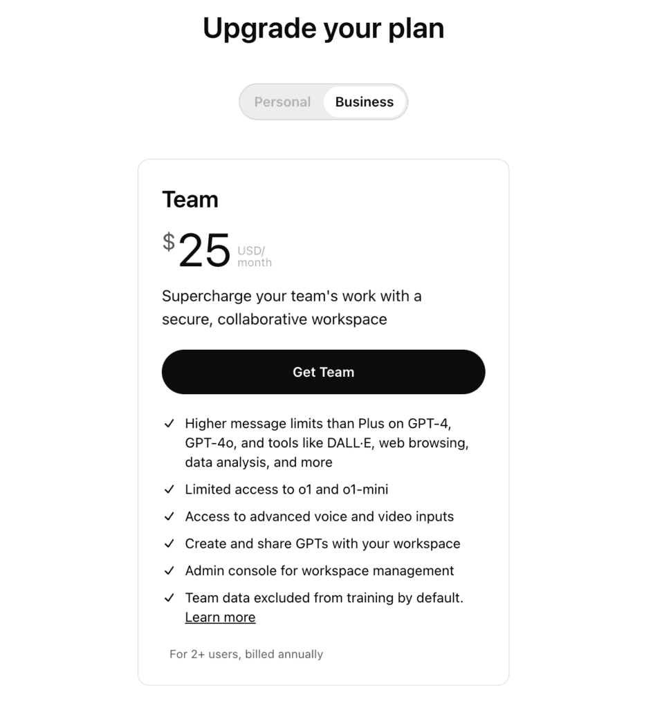 ChatGPT Business Plan