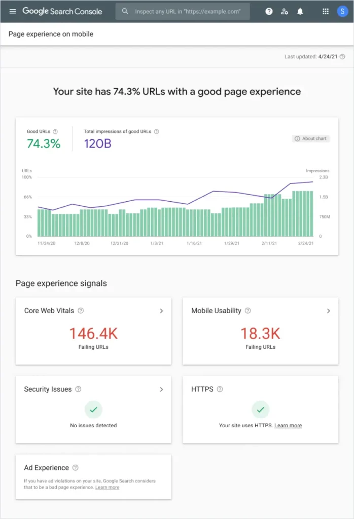 Google Search Console Experience