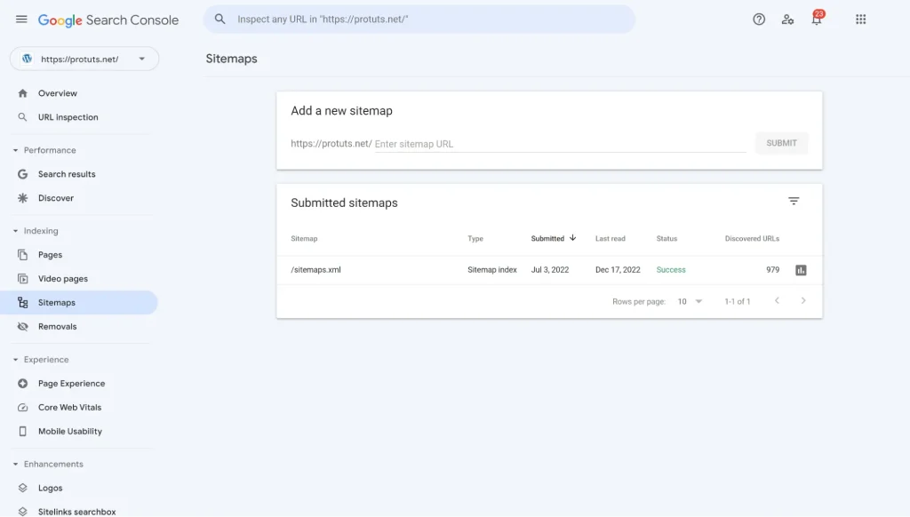 Google Search Console Sitemap