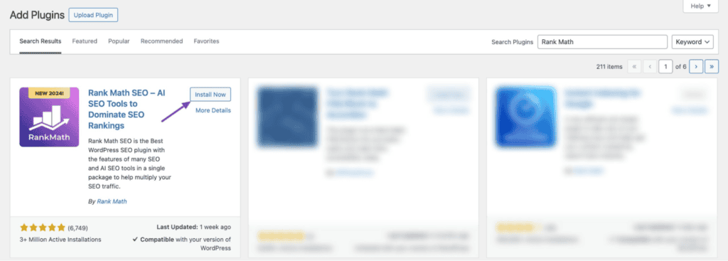 ติดตั้ง Rank Math - 1