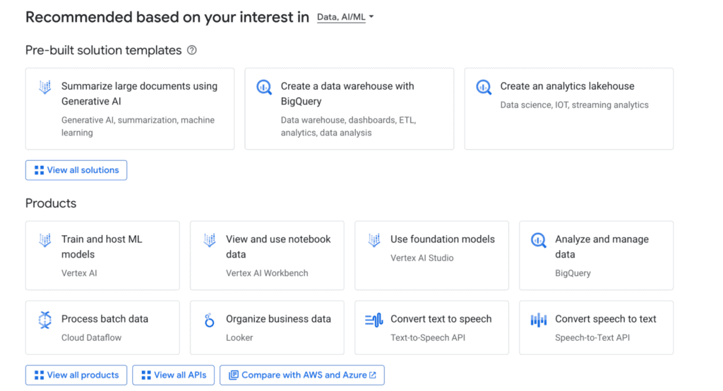 เข้าใช้งานบริการต่างๆ ของ Google Cloud